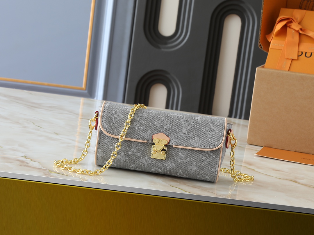LV Classic Handbag Monogram Canvas Model M47125 Gold Hardware Evening